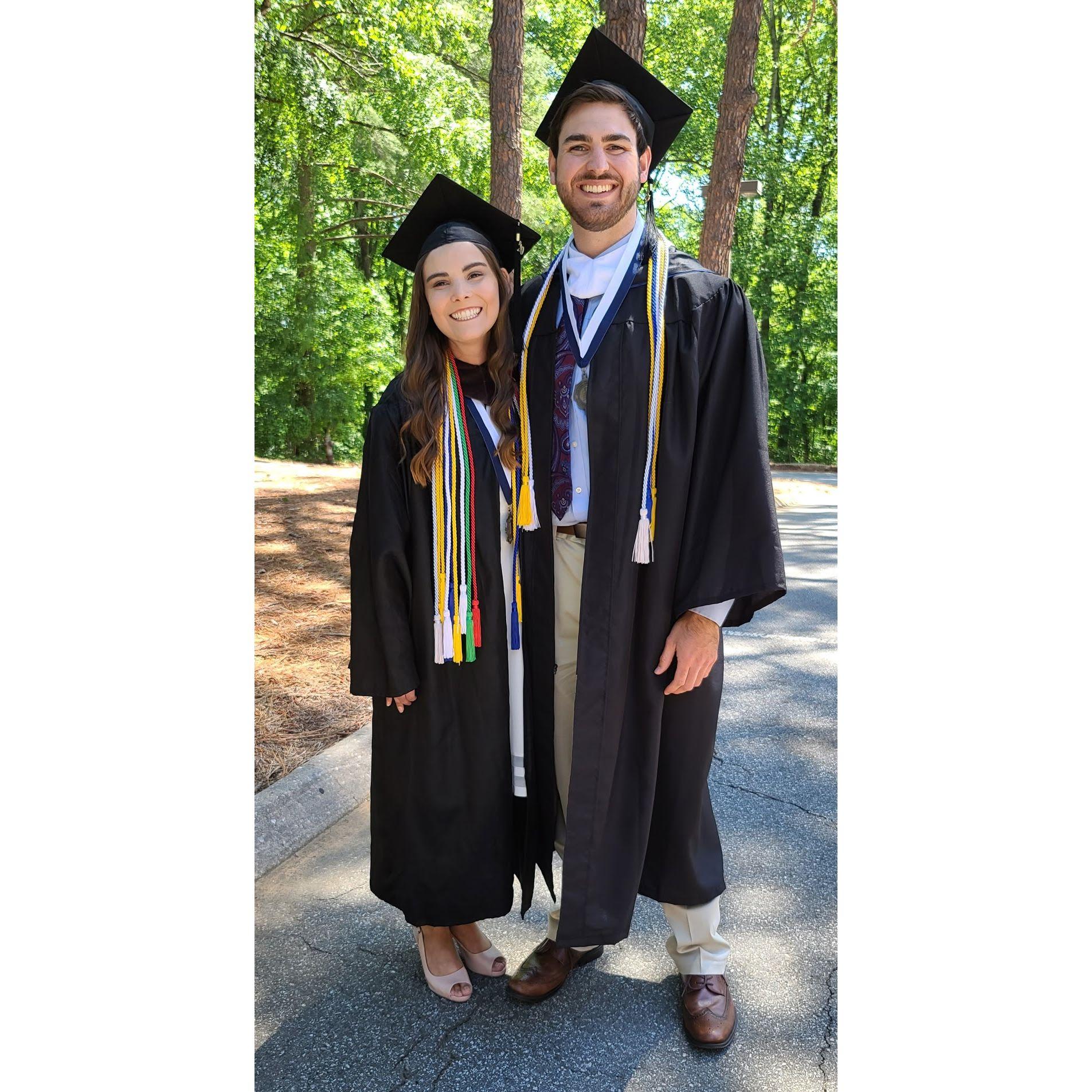 We finally got to walk across the stage at graduation a year after actually graduating.