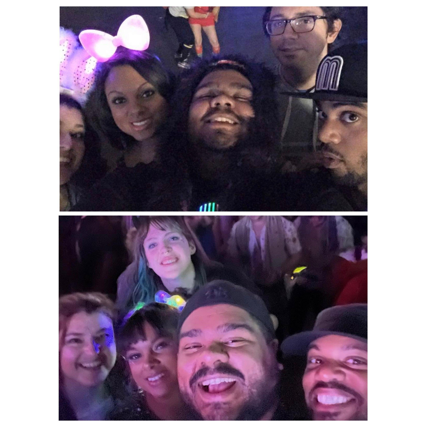 Ten years apart, still making each other smile.