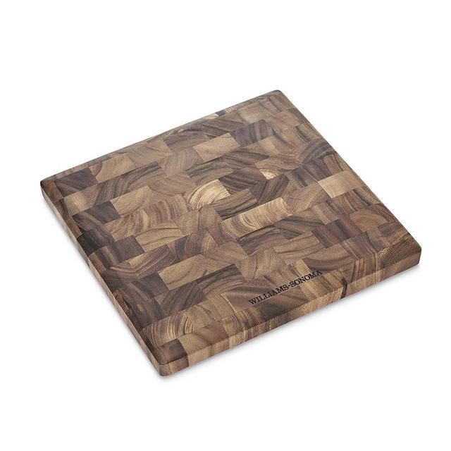 Williams Sonoma End-Grain Cutting Board with Feet, Acacia, 12" x 12"