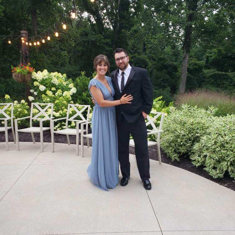 They went to their first wedding together as partners. This was celebrating Scott's childhood friend in Indianapolis.