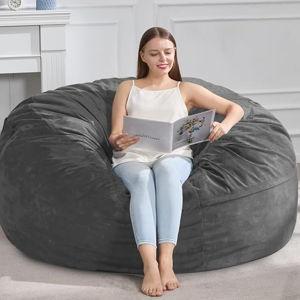 Hobestluk 4FT Bean Bag Chair Giant Bean Bag Chairs for Adults Large Bean Chairs with Removable Cover, Beanbag Chair with Filler, Adult Bean Bag Chairs for Living Room, Bedroom