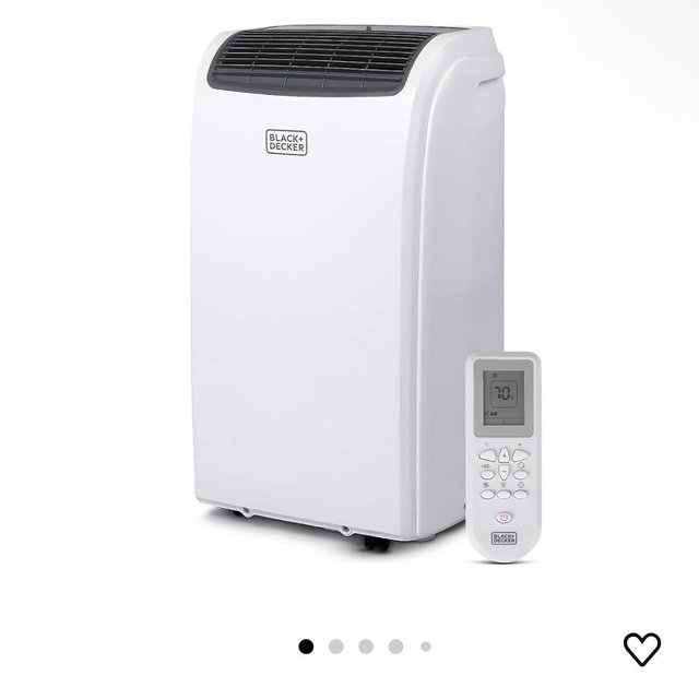 BLACK+DECKER Smart Portable Air Conditioner, 12,000 BTU for Rooms up to 550 Sq. Ft., Smart Portable AC with Follow Me Remote and Window Kit, BPACT12WT, White