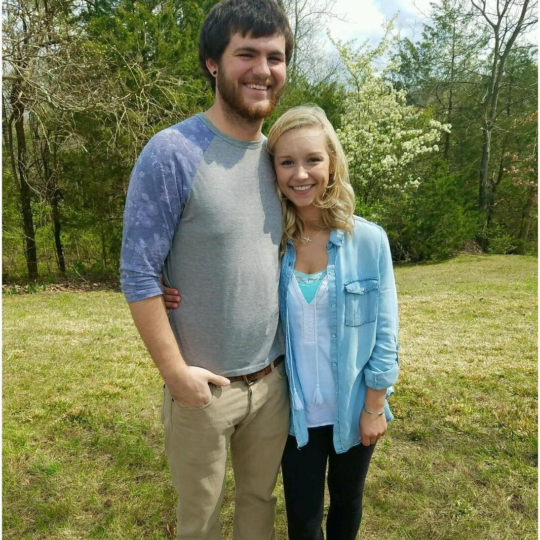 Our first actual photo together. Easter, 2016.