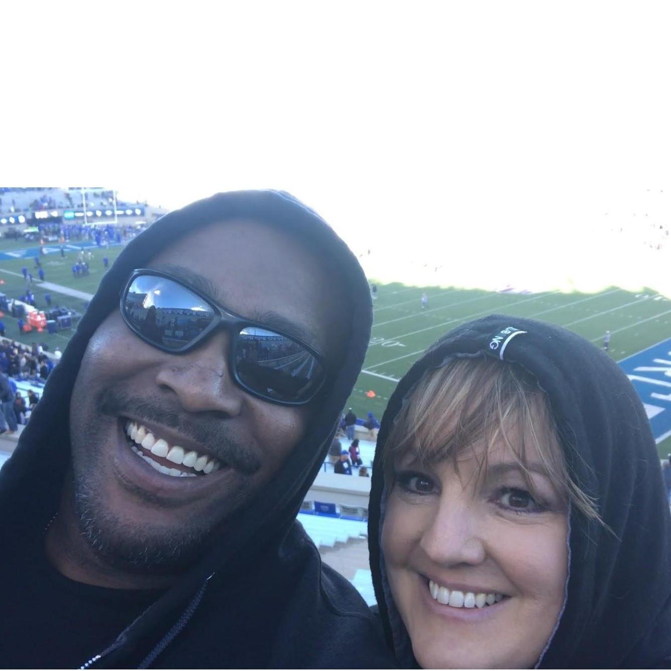 Our first Air Force football game - it was CHILLY!