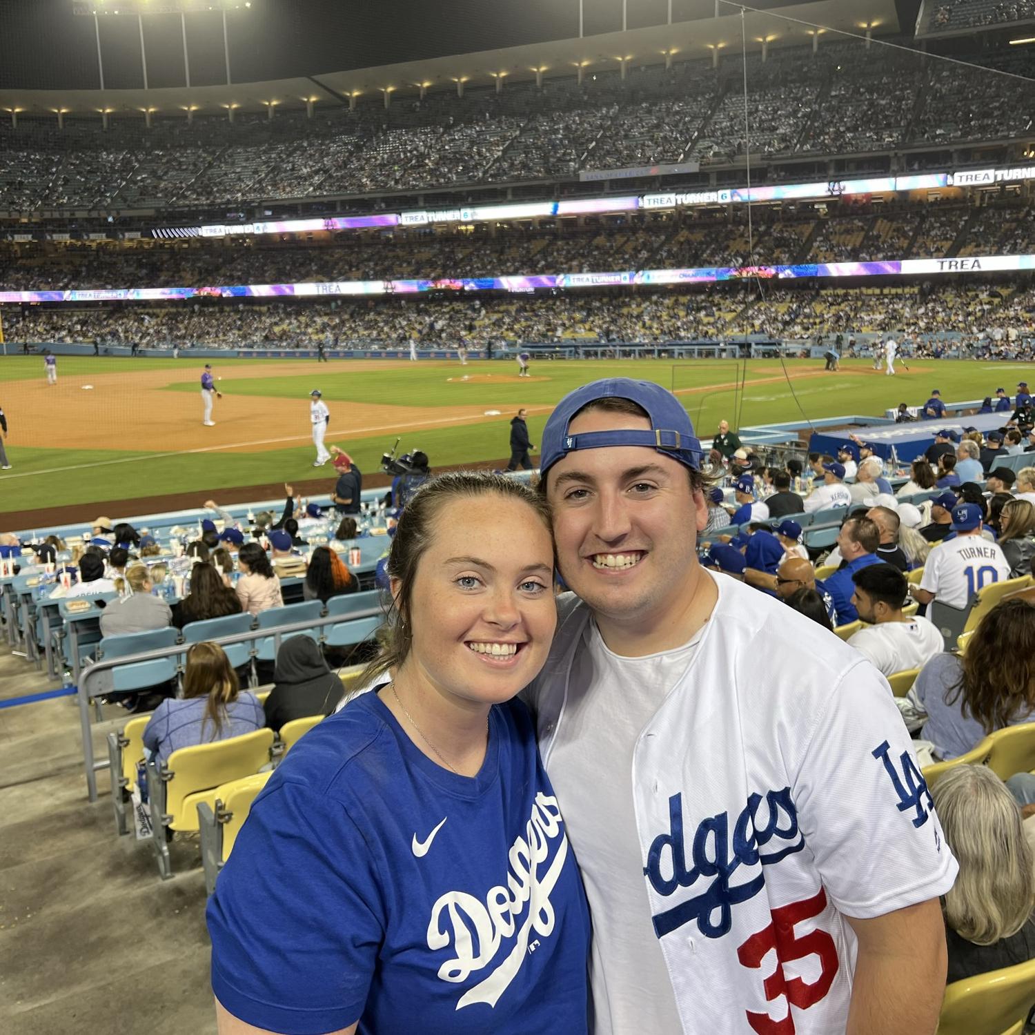 Dodgers game for Kaleighs birthday