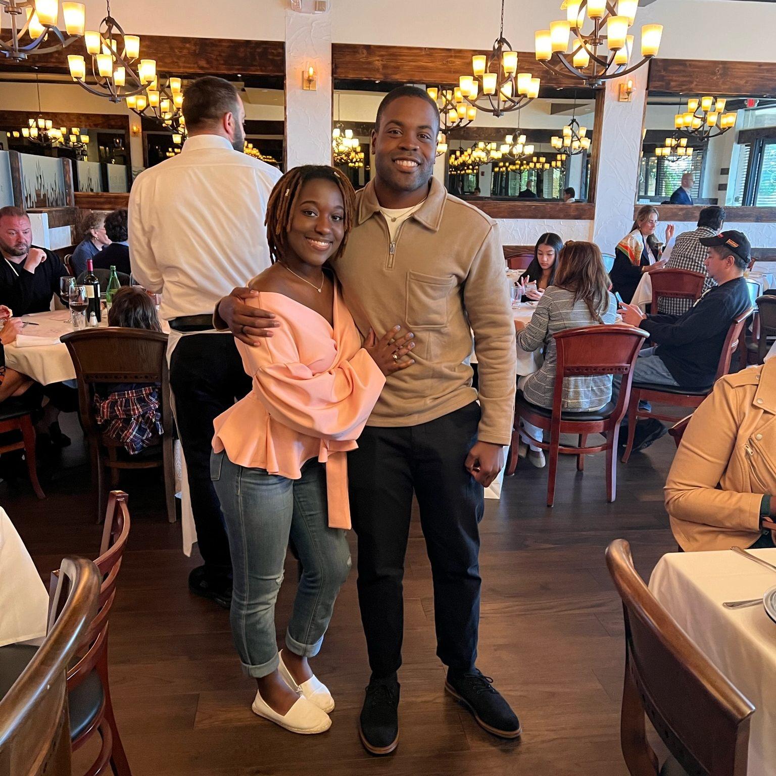 Right before Khalid proposed! May 2022.

 *Seme was clueless*