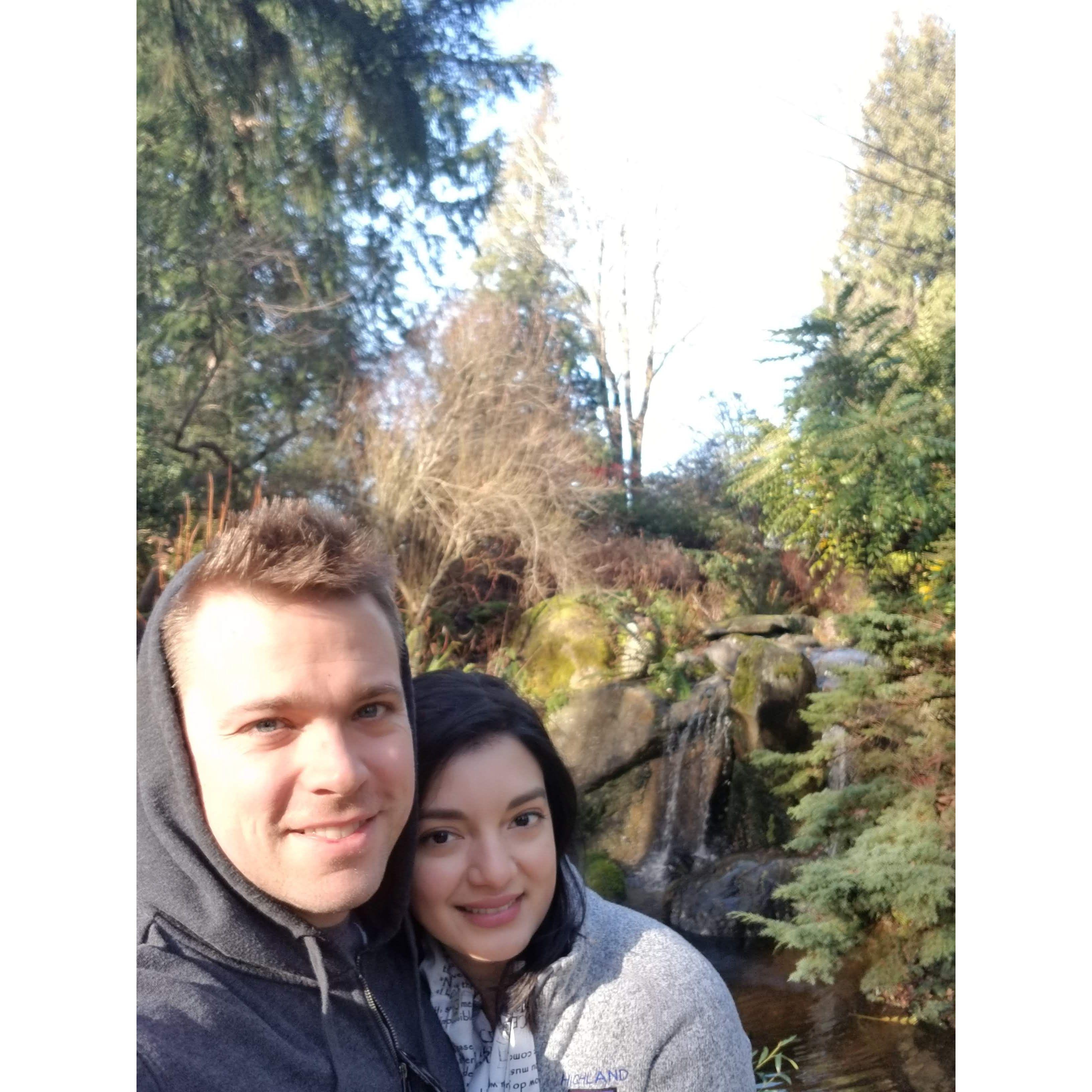 Taking a walk in the Bellevue Botanical Gardens--Cassandra's favorite spot in the city!