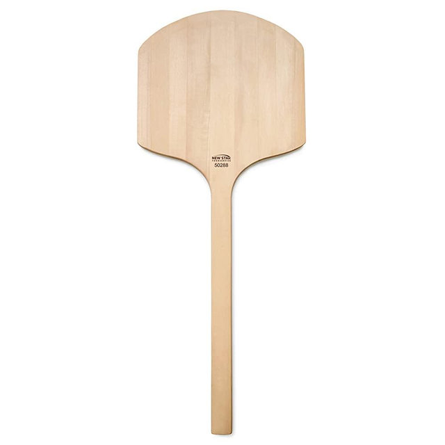 New Star Foodservice 50288 Restaurant-Grade Wooden Pizza Peel, 14" L x 14" W Plate, with 22" L Wooden Handle, 36" Overall Length