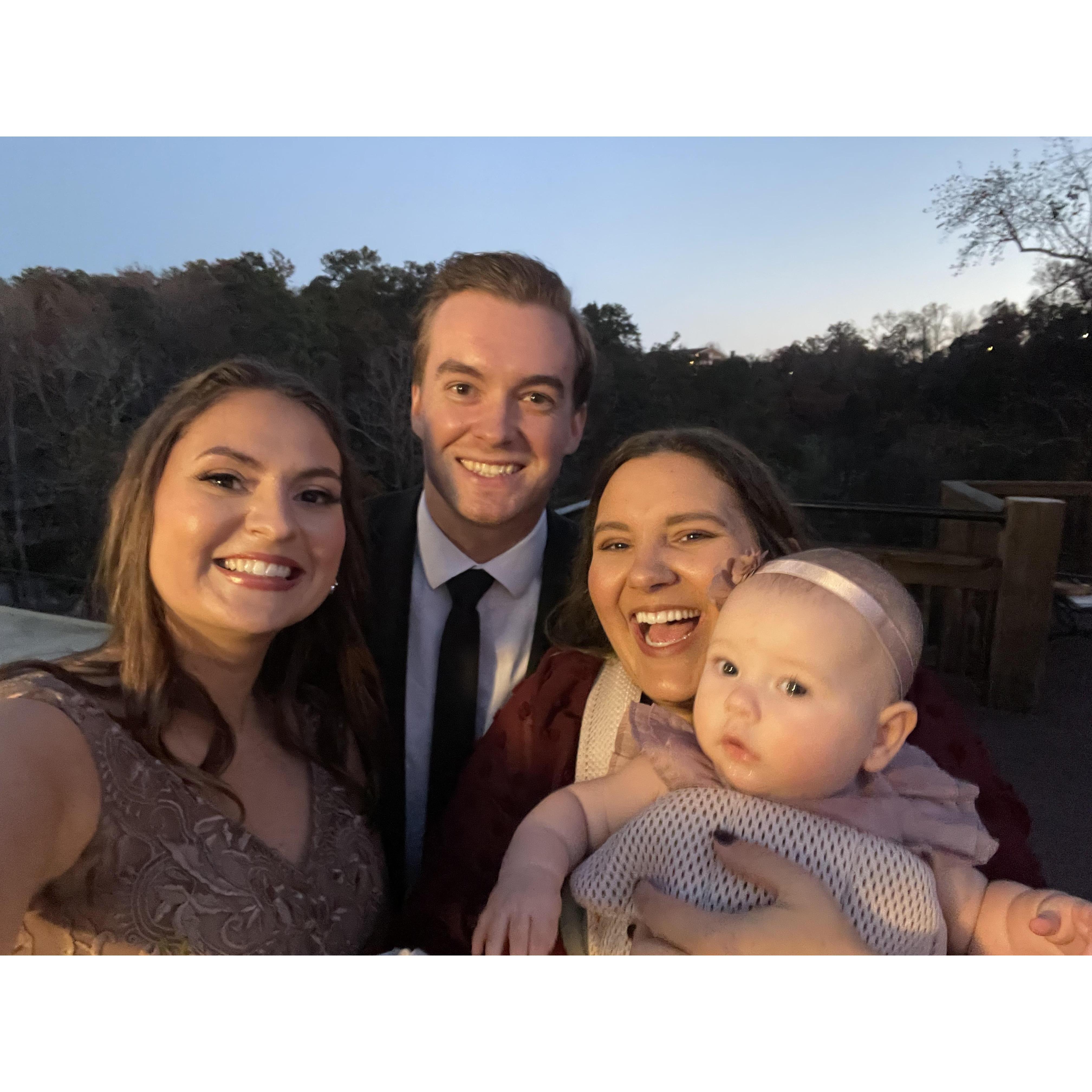 Selfies with Marissa and Josie at Taylor and Zandy's (family friends) wedding in Roswell, GA! - November 2021
