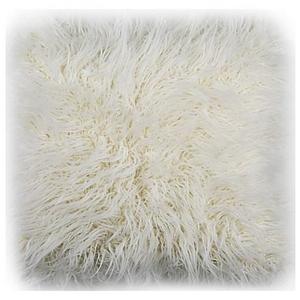 Safavieh Flokati Faux Fur 20-Inch Square Throw Pillow in Ivory