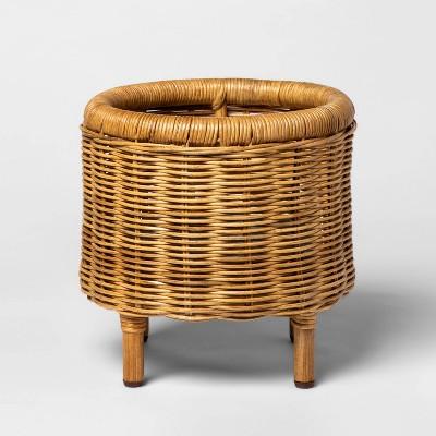 11" x 10.7" Woven Rattan Planter Brown - Threshold™