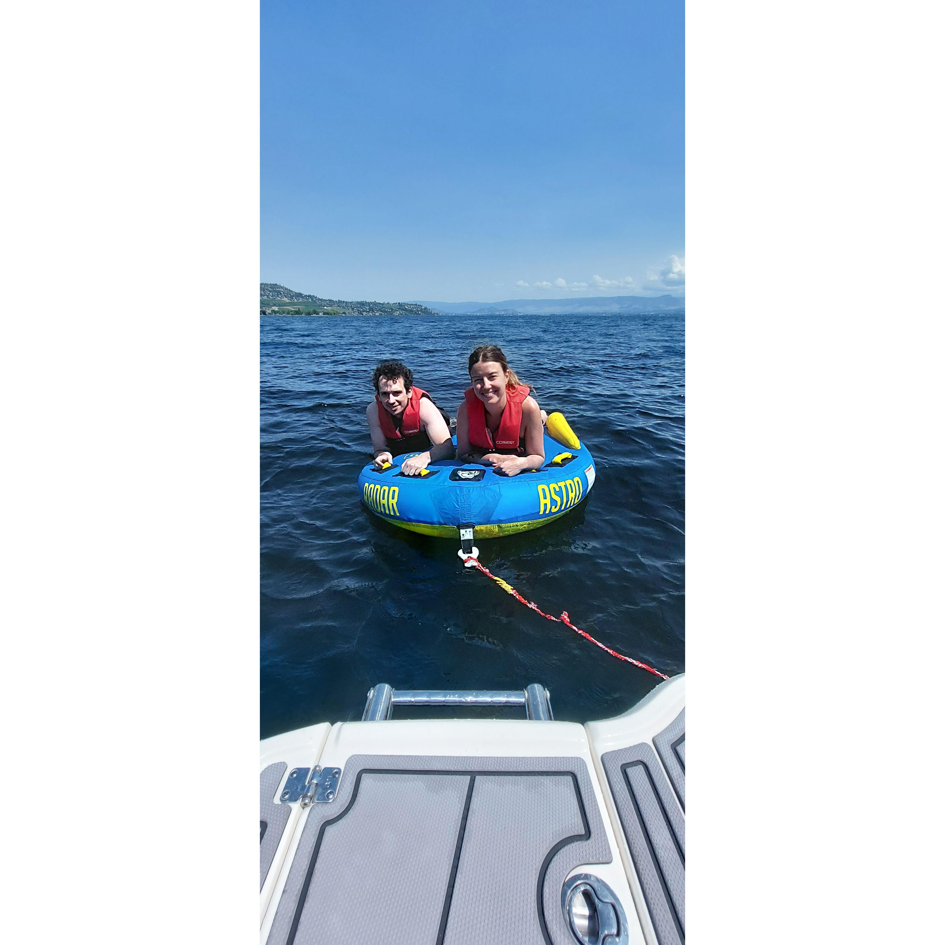 tubing together for the first time in Kewlona!