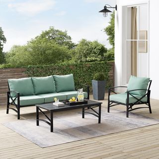 Kaplan 3-Piece Outdoor Coffee Table and Sofa Set