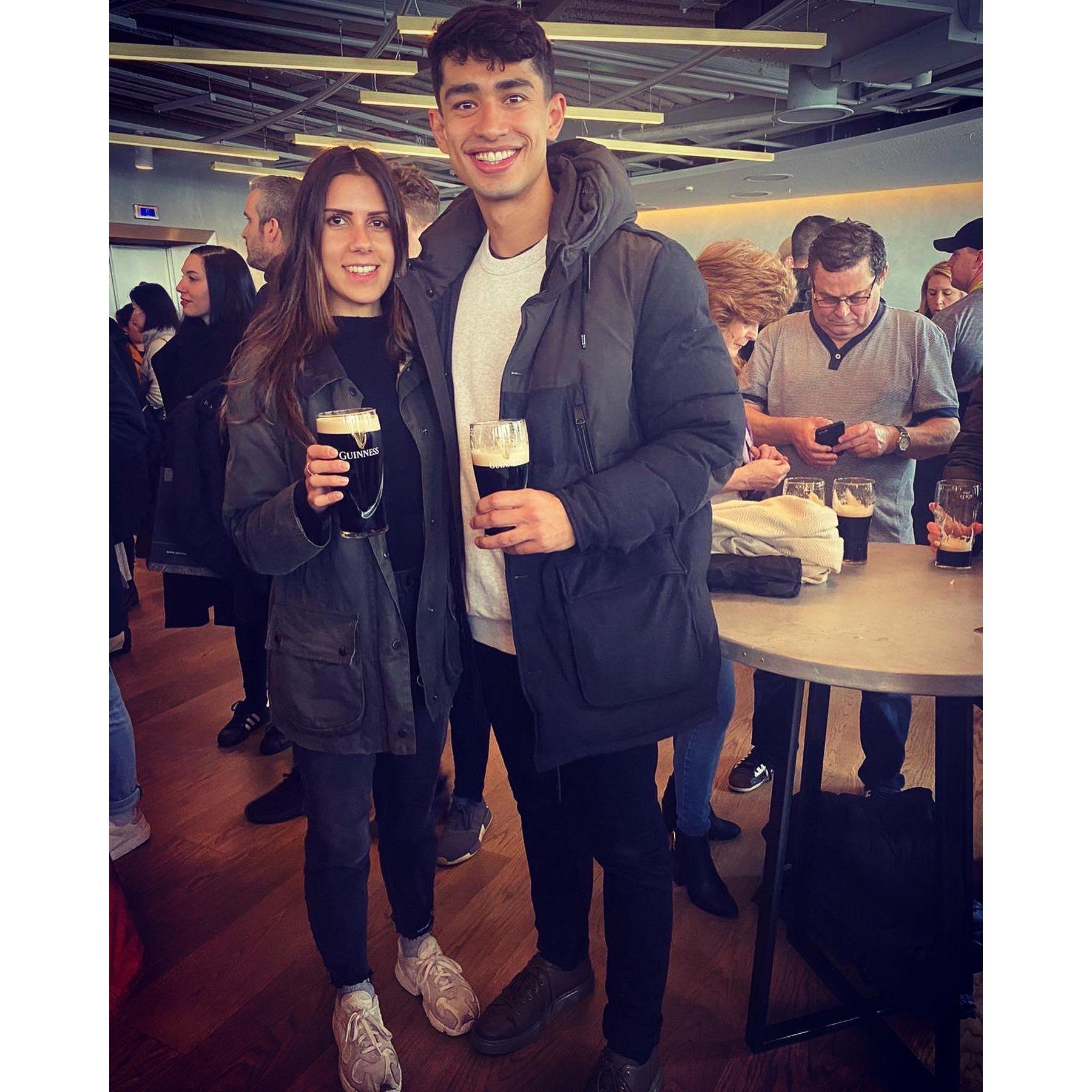 Sharif's birthday trip to the Guinness Storehouse in Dublin, 2020