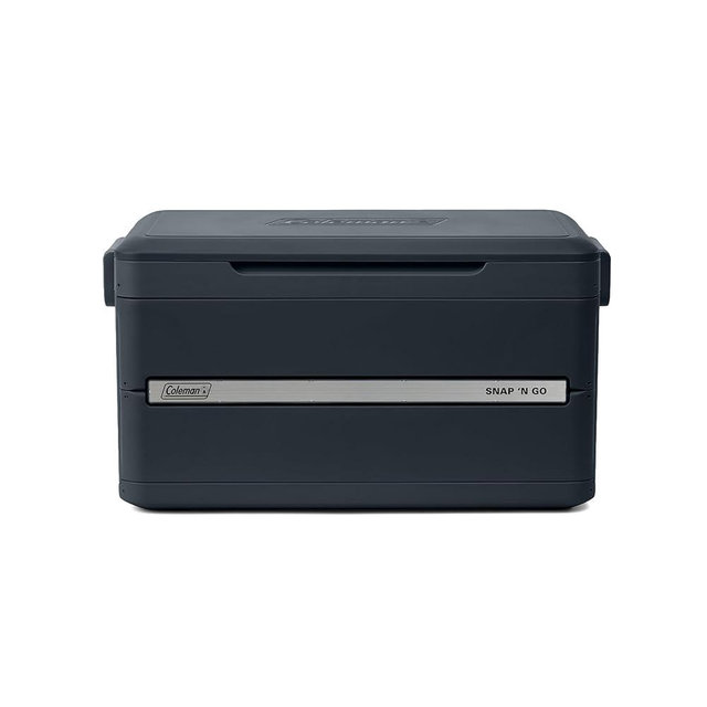 Coleman Snap 'N Go 55-Quart Collapsible Hard Cooler, Portable Hard-Sided Cooler with Waterproof Removable Liner, Space-Saving & Quick Set Up, 64 Hours Cold, Mussel Grey