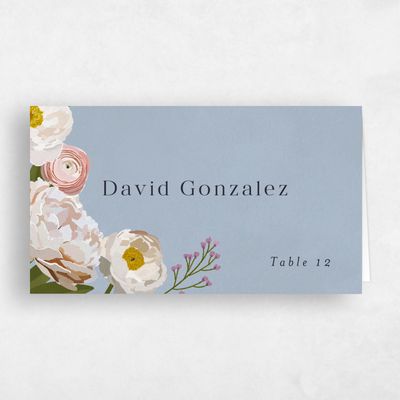 Sweet Blue Wedding Place Card - Verano