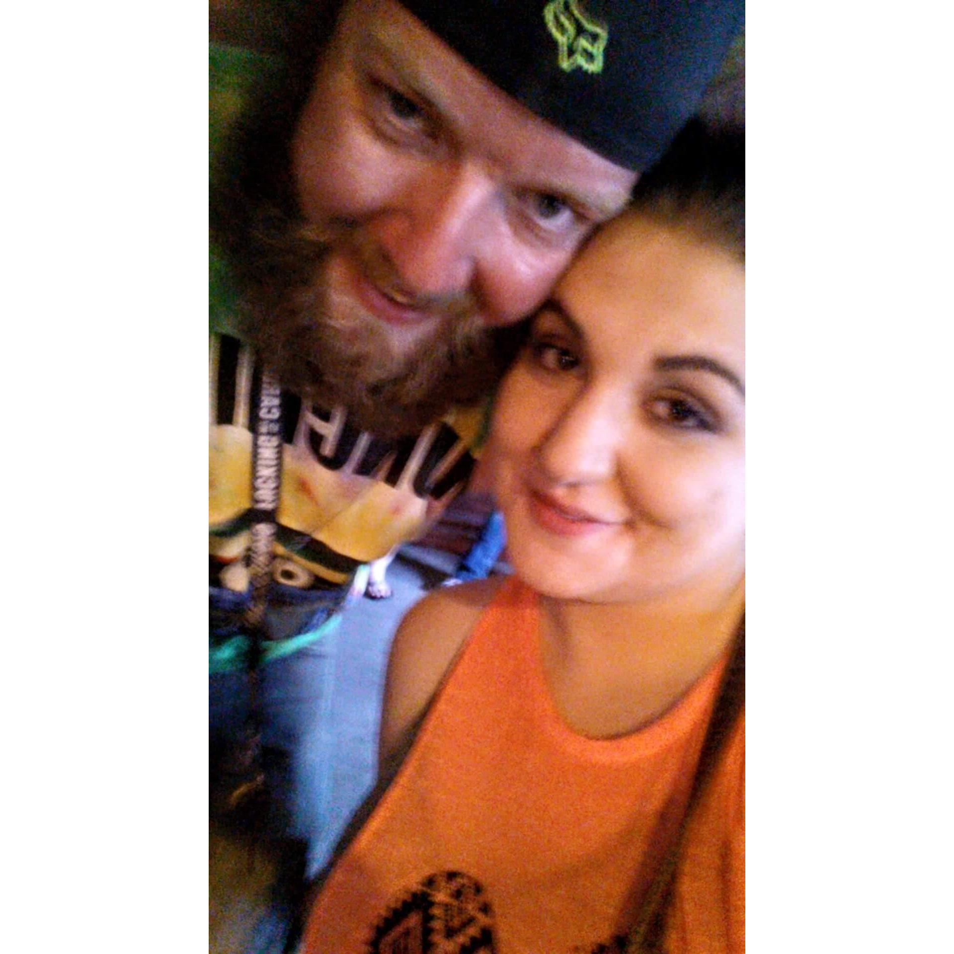 Our first public outing as boyfriend and girlfriend at the God Damn Garage Party 2 2016