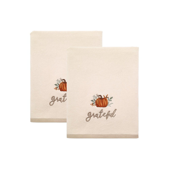 Avanti Grateful Patch Harvest Cotton 2-Pc. Bath Towel Set, 27" x 50"