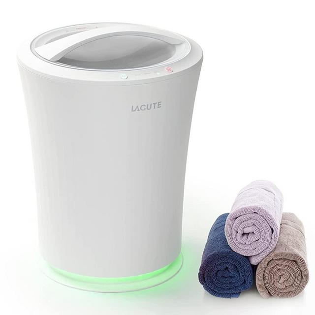 Lagute iSnug Towel Warmer, with 3-Level Timer, Warning Alarm & RGB Light, Auto Shut-Off, 5.3 Gal Heating Bucket for Bathrobe, Blanket