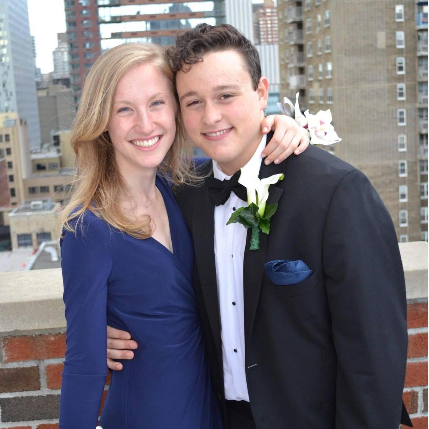 Carly and Max at their high school senior prom in 2013.