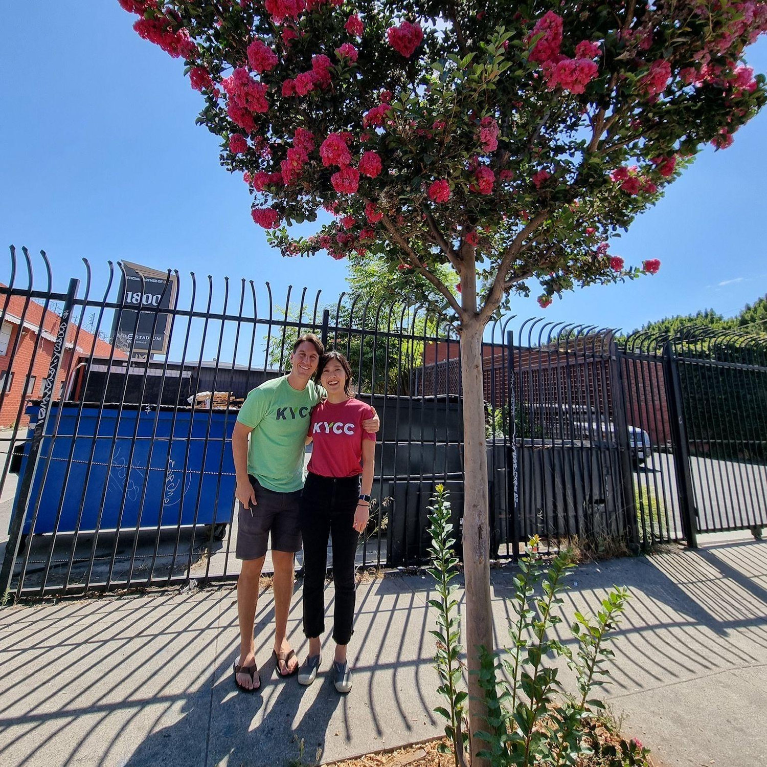 Visiting the tree we planted in Koreatown many years ago.