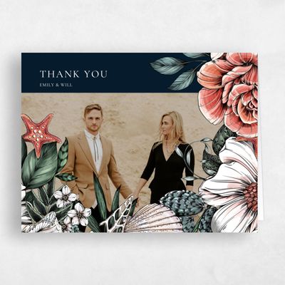 Navy, Blue Wedding Thank You - Oahu Portrait