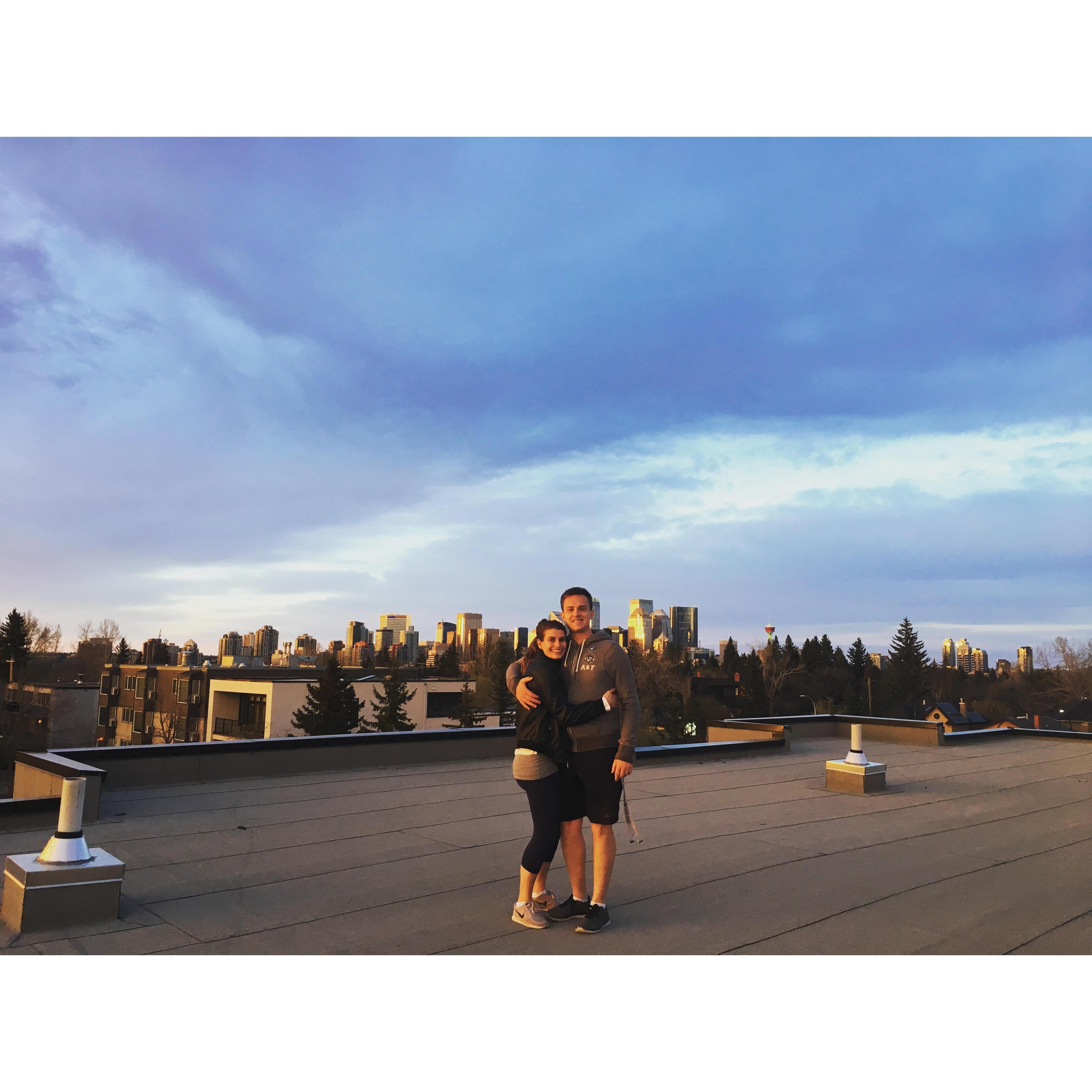 Our rooftop patio in our first home