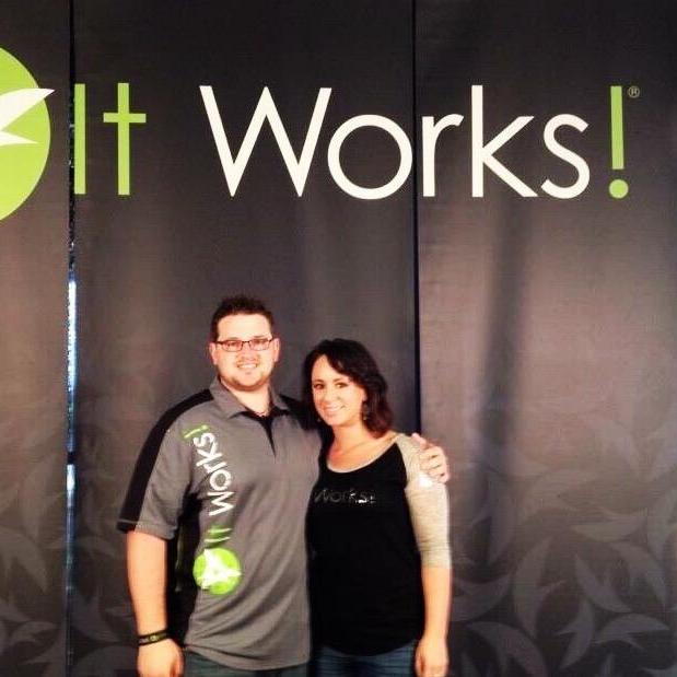 Here is Nick & I at the It Works! Global Green Carpet event in July 2014. He got to see me walk across stage when I promoted to Diamond π & when we got a $10,000 bonus.