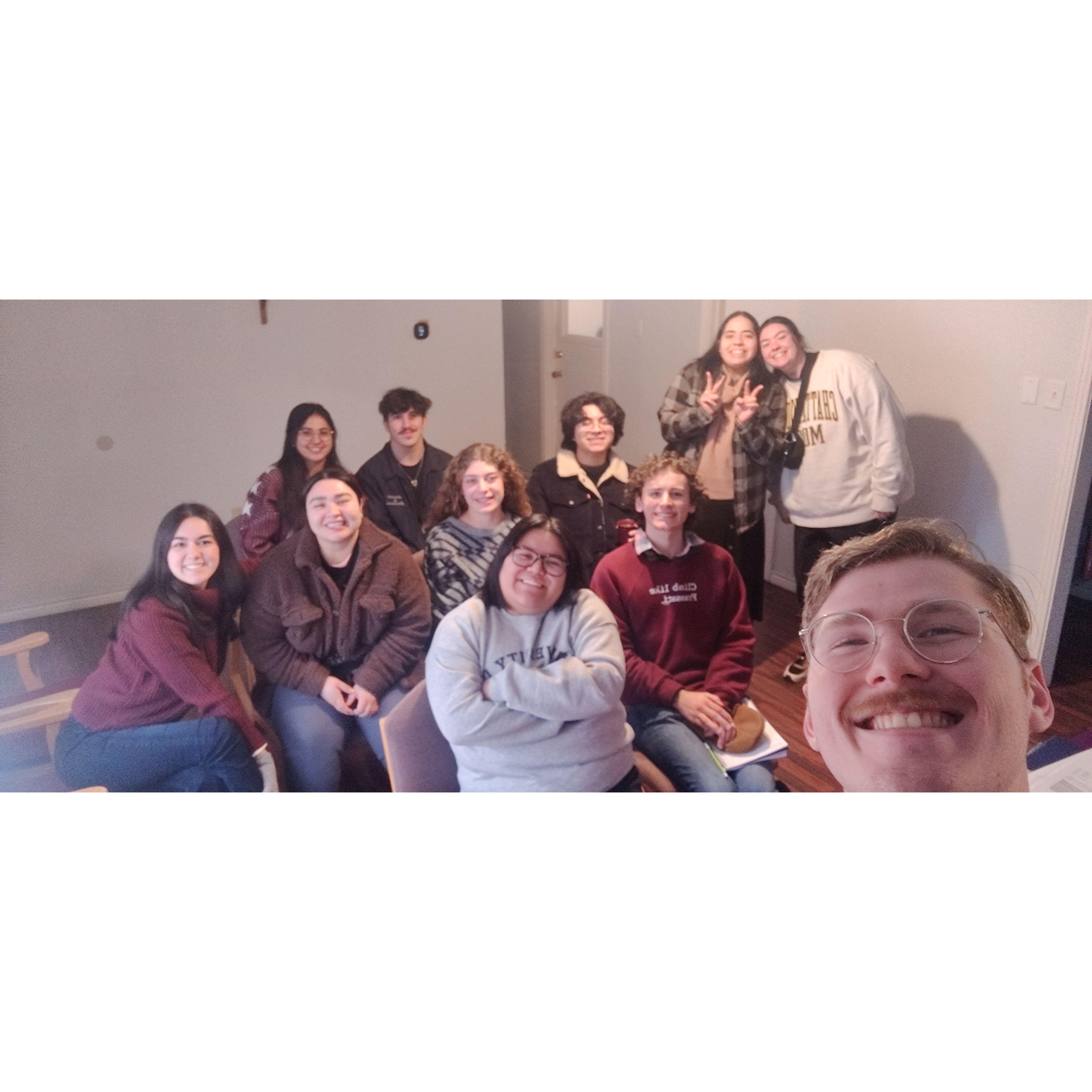 First St. Mary's choir meeting of the Spring semester