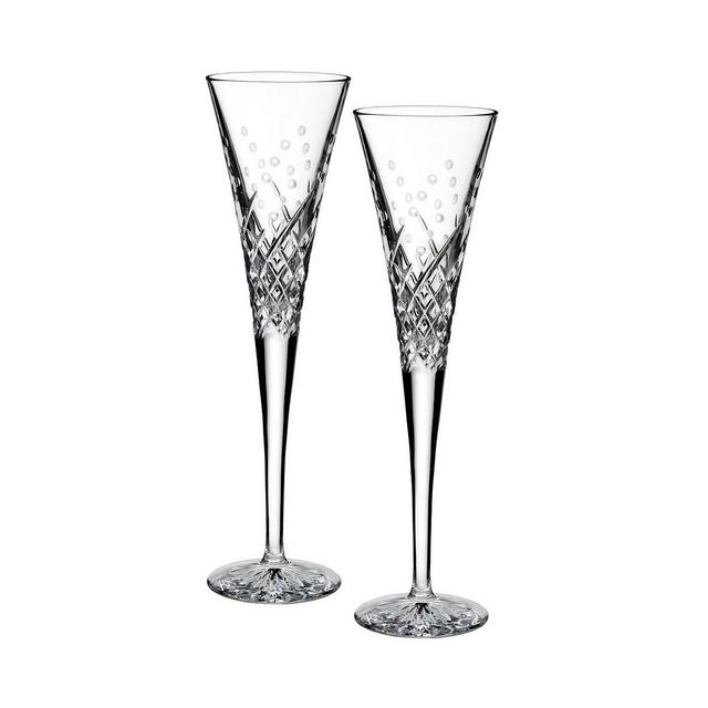Waterford Wishes Happy Celebrations Toasting Flute, Set of 2