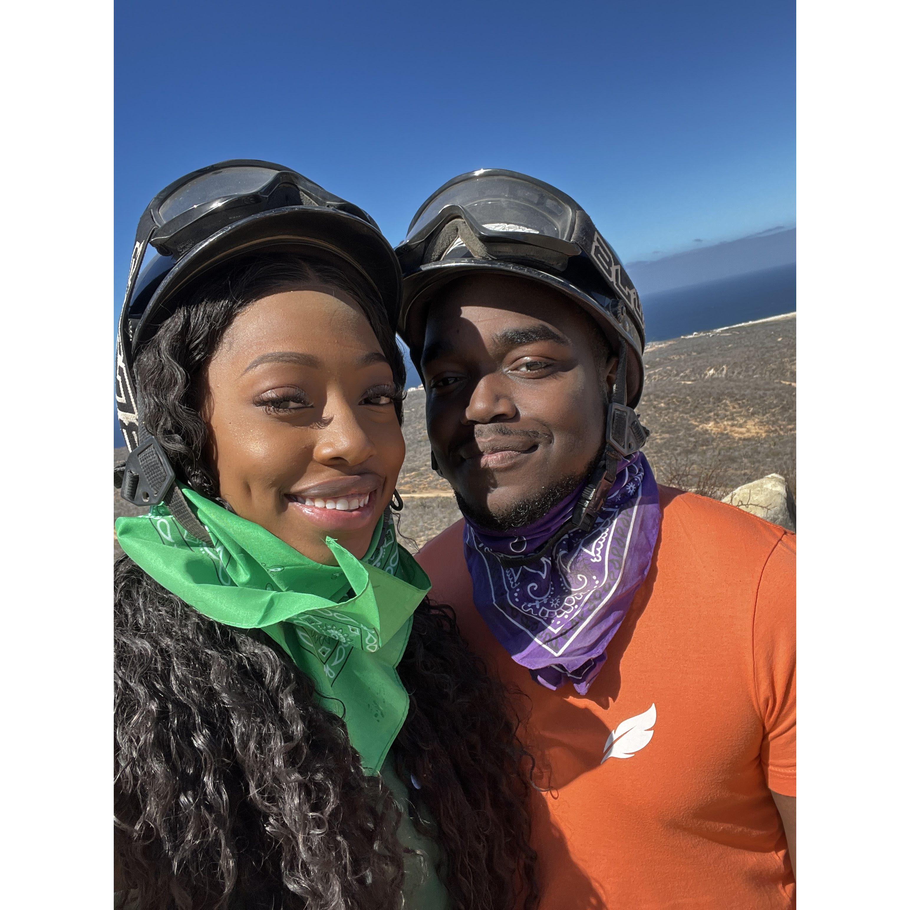 2022: After riding the ATV's on the beach. Back in Cabo!