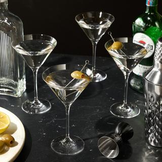 European Crystal Martini Glass, Set of 4