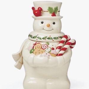 Happy Holly Days Snowman Cookie Jar