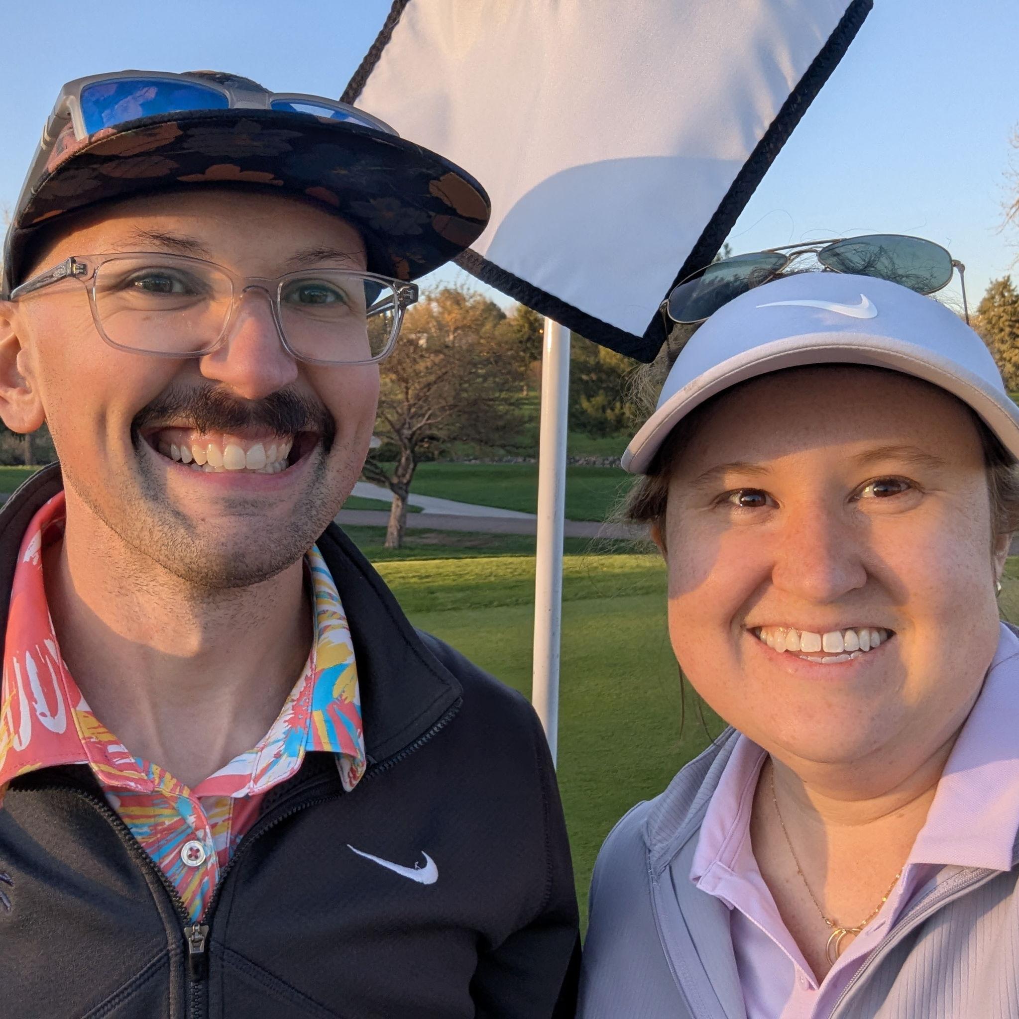 Mark has enjoyed learning to play golf with Anna!