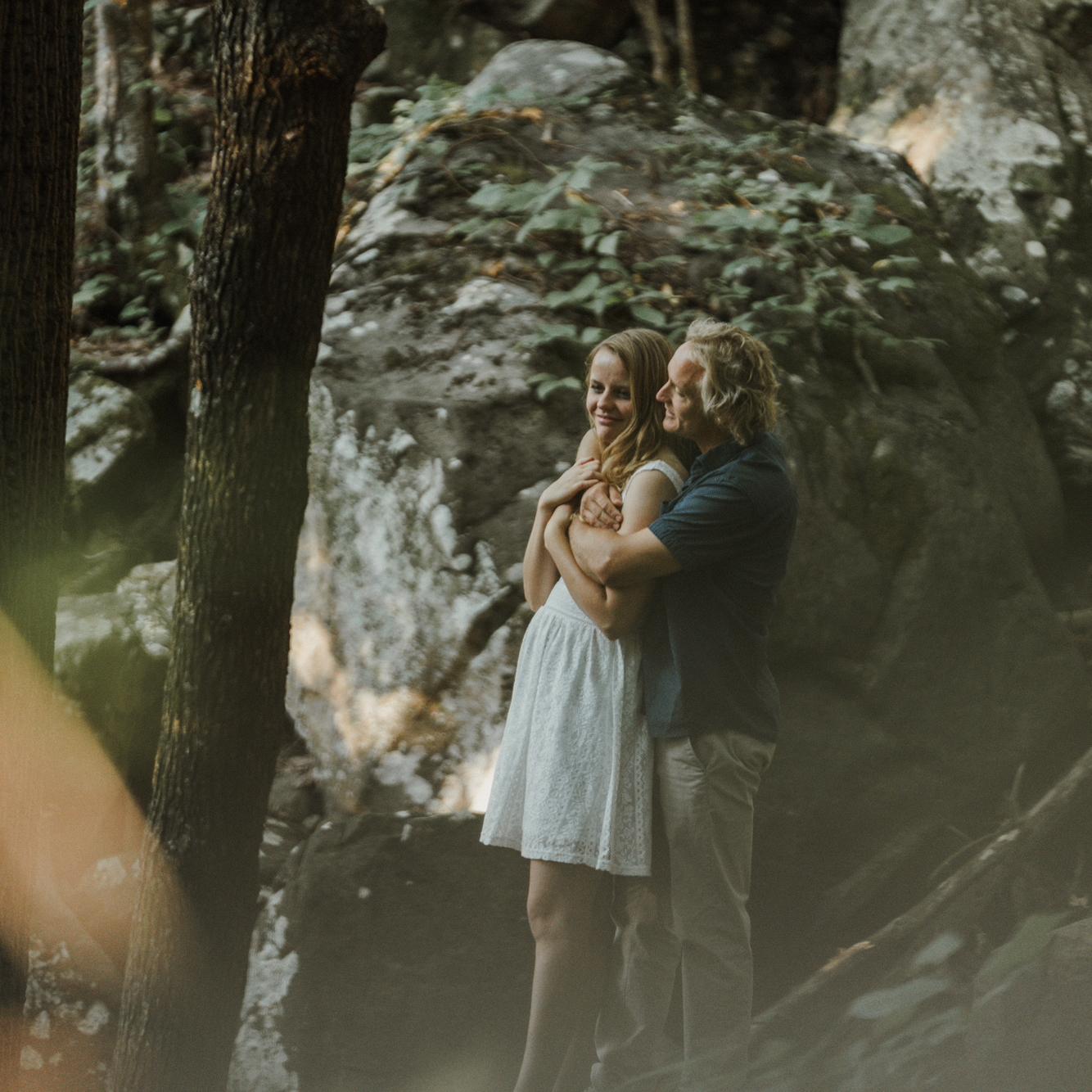 Our engagement photos taken by our friend Xavier Hazen at Glenn Falls, Tennessee.