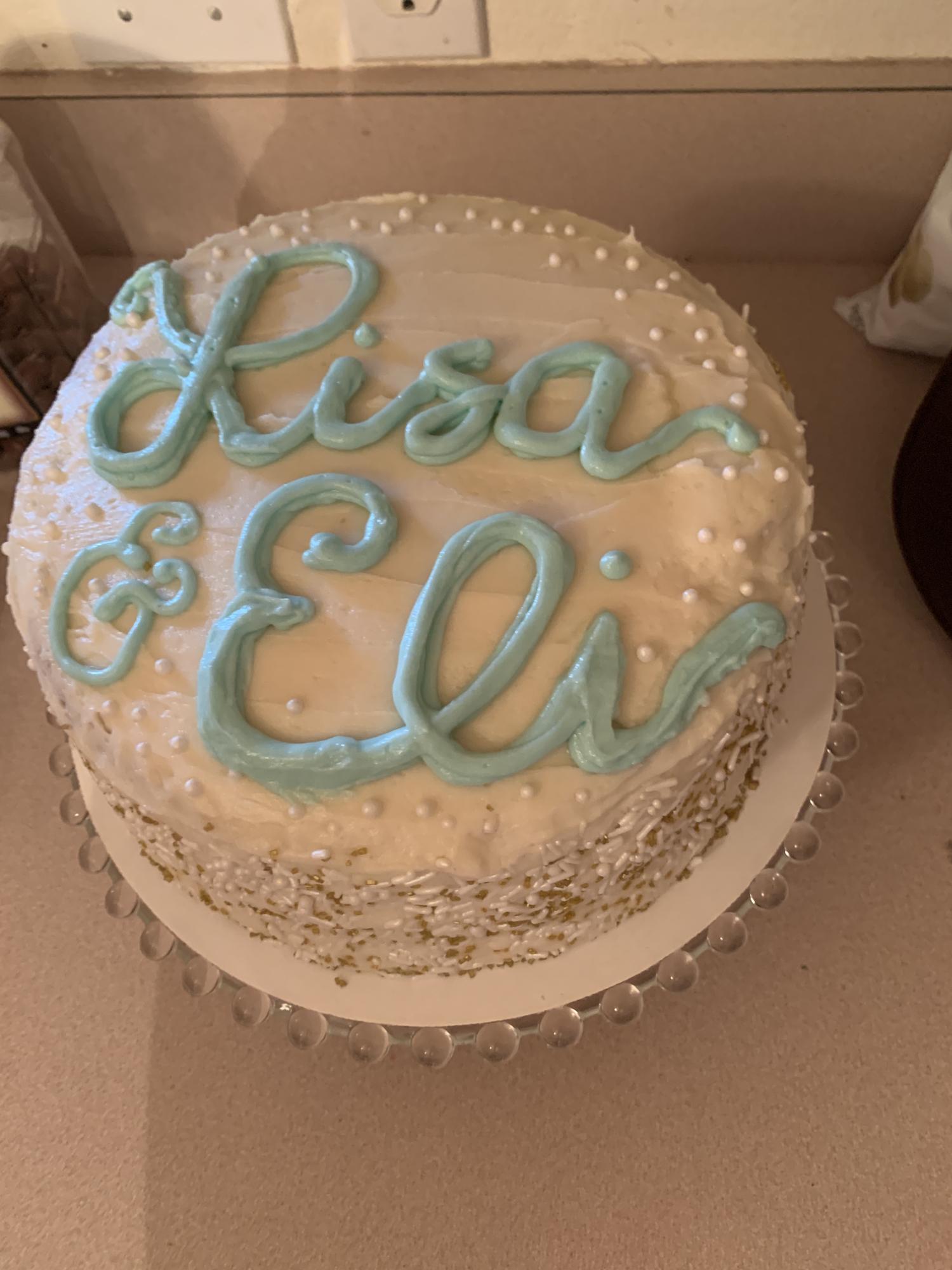 a cake our sweet baker friend laura made us :’)