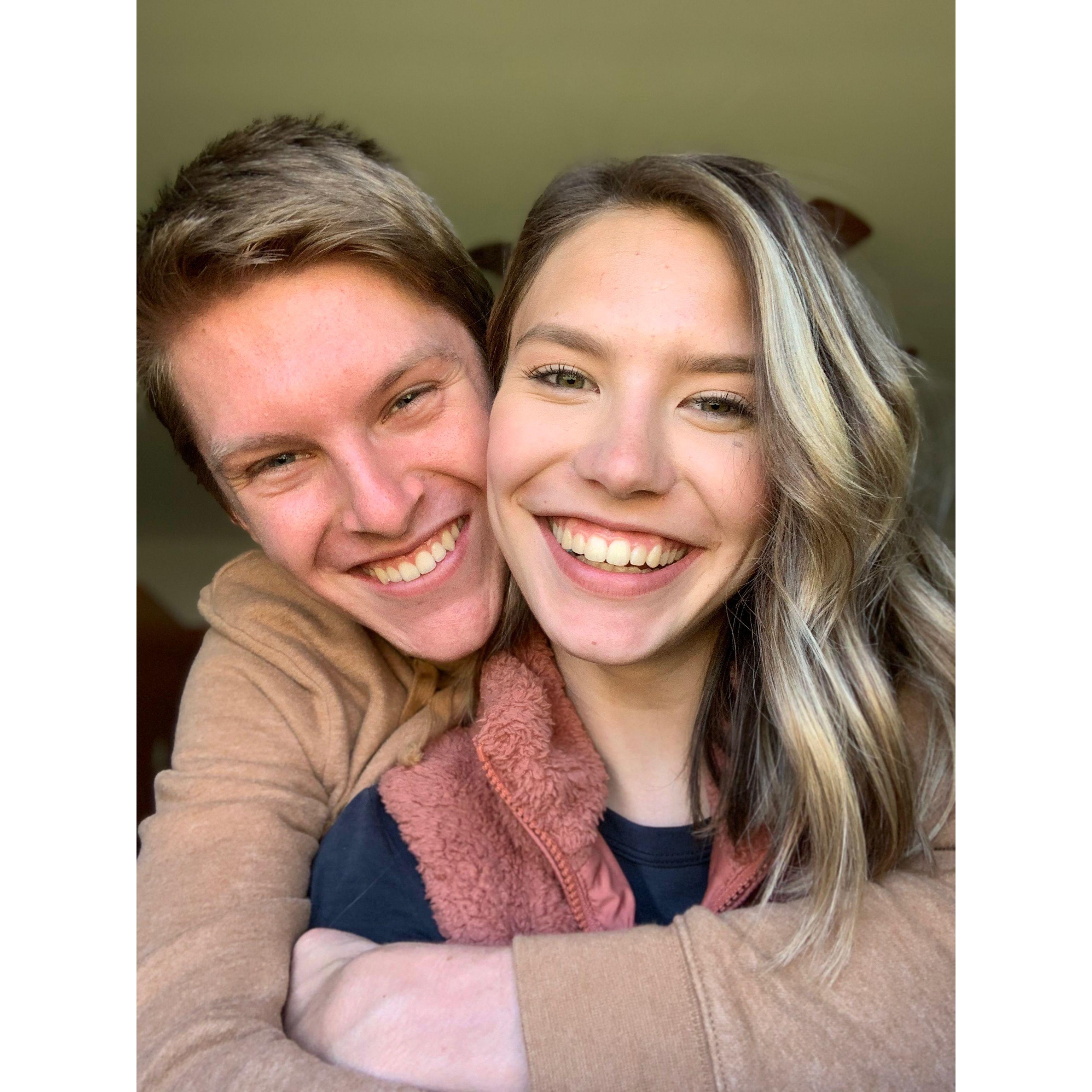 Reunited after a month apart due to covid