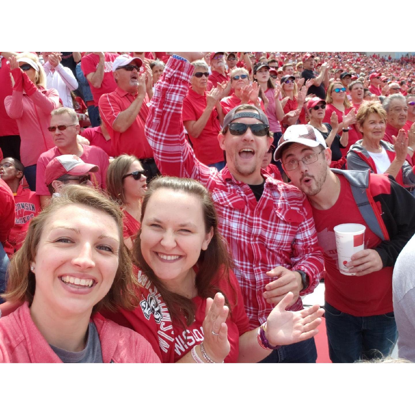 Badger game with the Hunters. This was only a few weeks before we started dating.