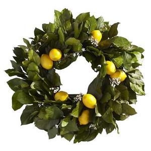 Lemon Salal Wreath, 18"