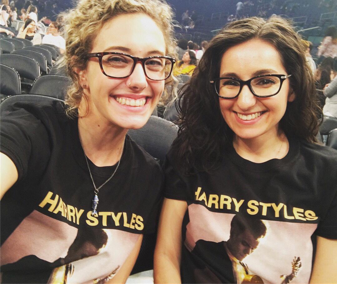 Tess and Danielle at their favorite place - a Harry Styles concert