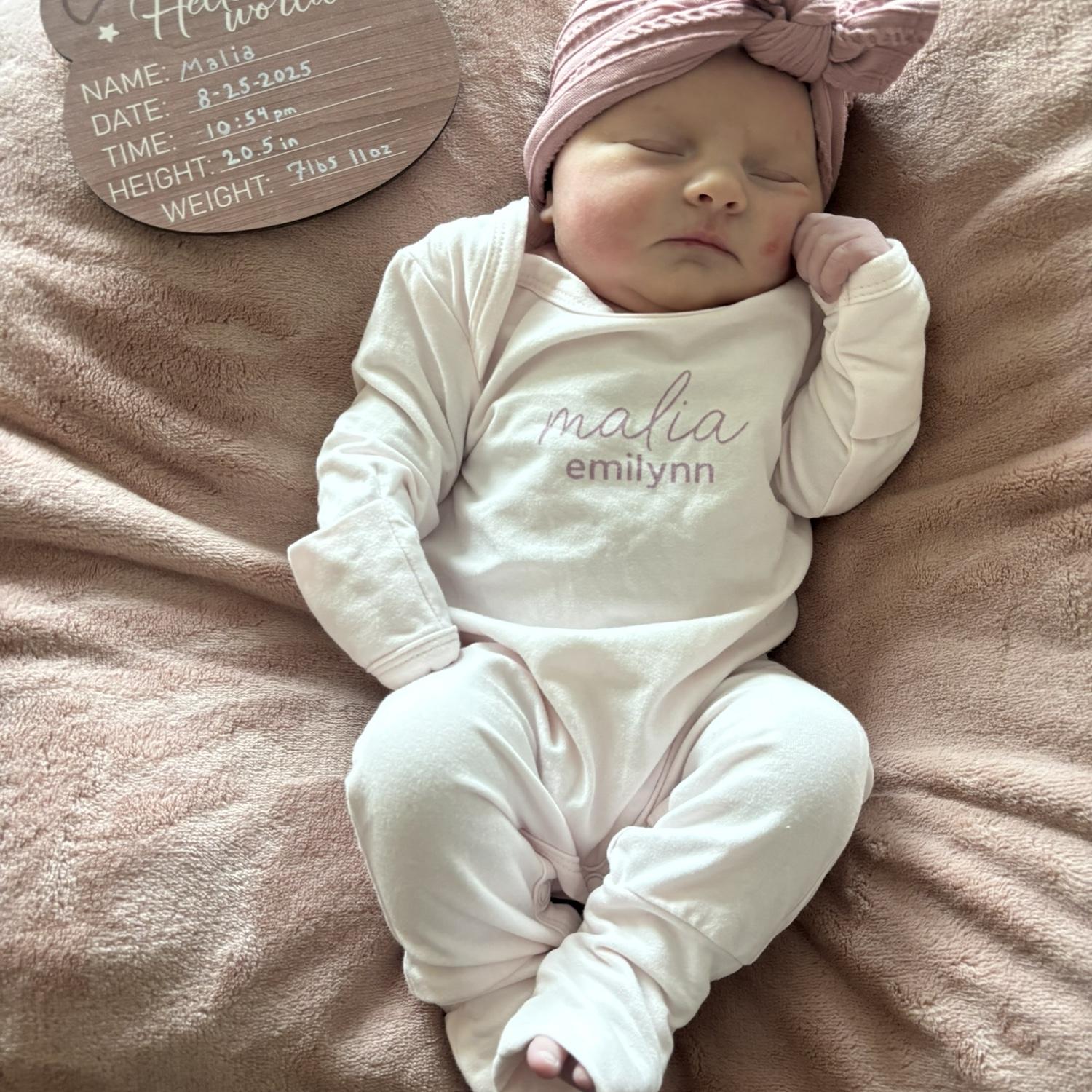 Had our beautiful daughter Malia on August 25th, 2025.