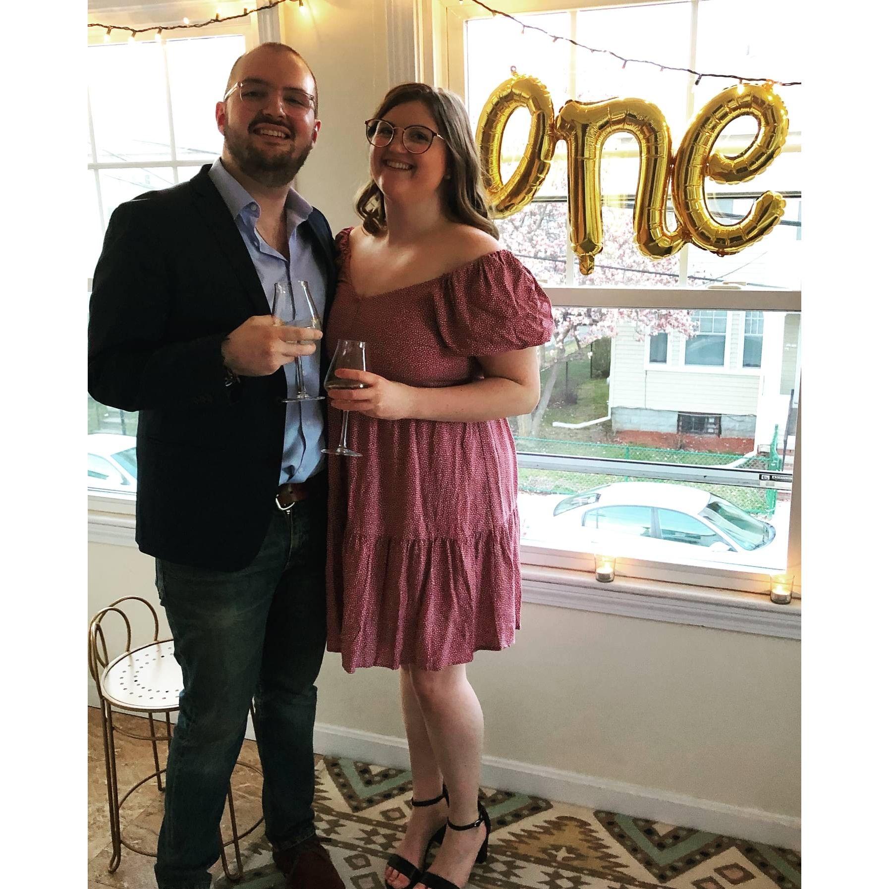 Our 1 year anniversary- COVID style