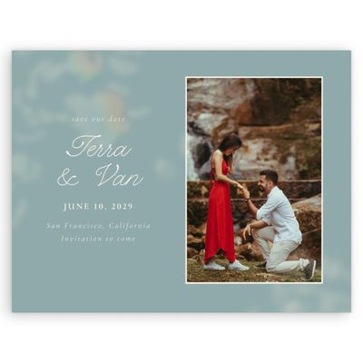 Blue Sage Wedding Digital Save the Date - Ola Photo