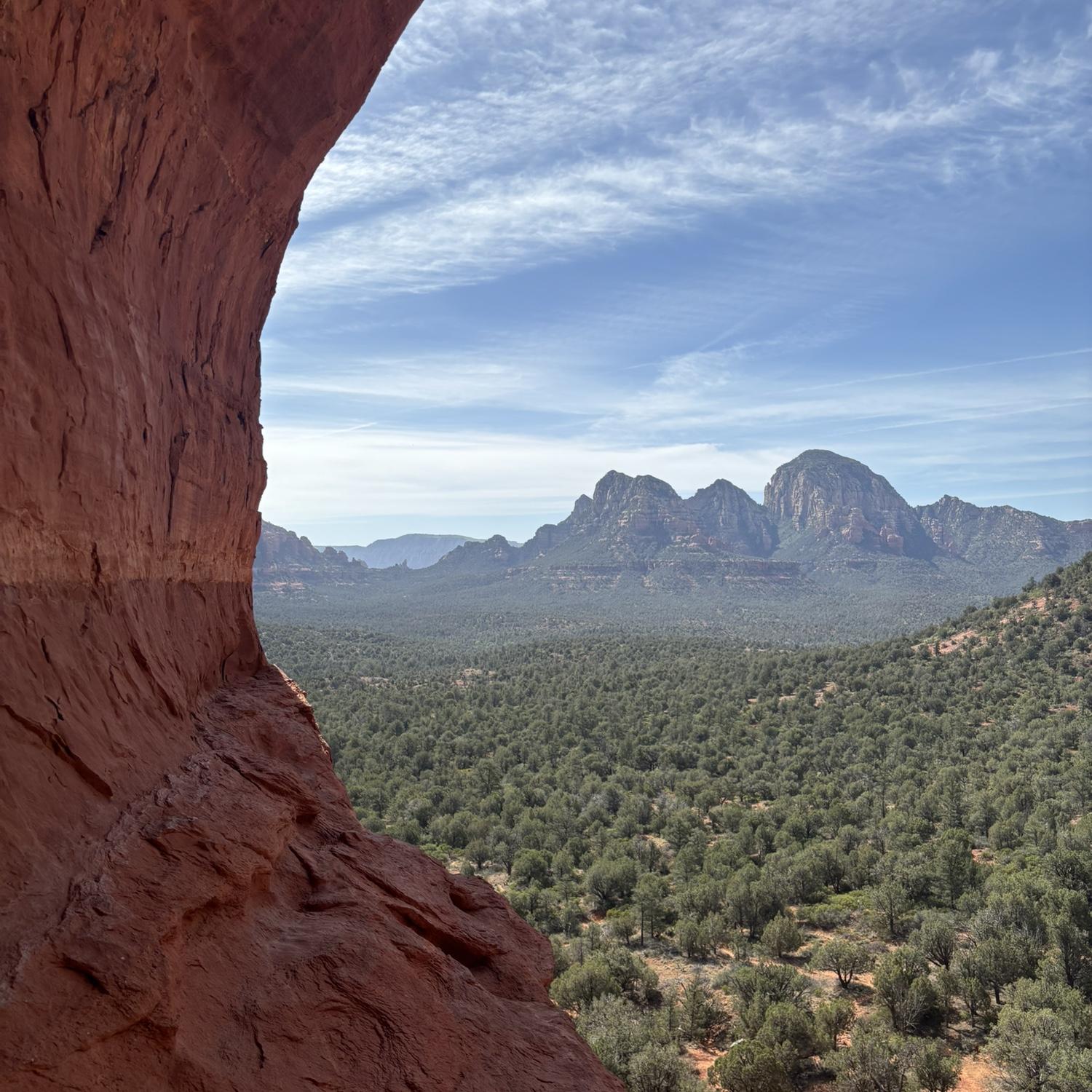A photo taken by Jill from inside the cave.