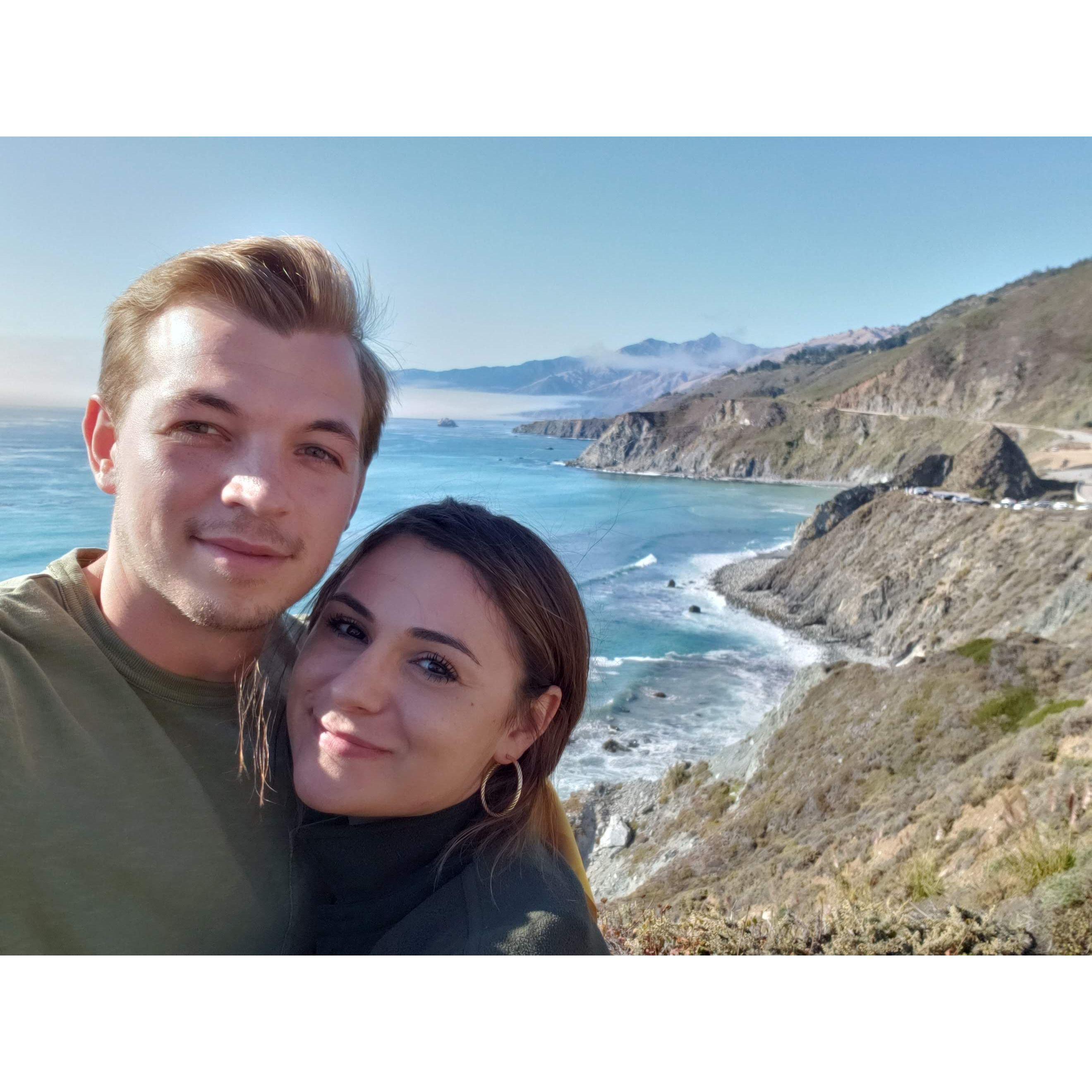 One of our first pics together on our way to SLO