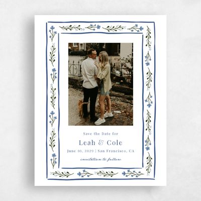 White Photo Wedding Save the Date - Maeva Photo