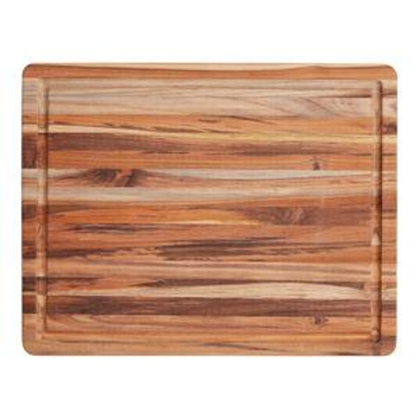 Teakhaus Large Edge Grain Wood Trencher Cutting Board - World Market
