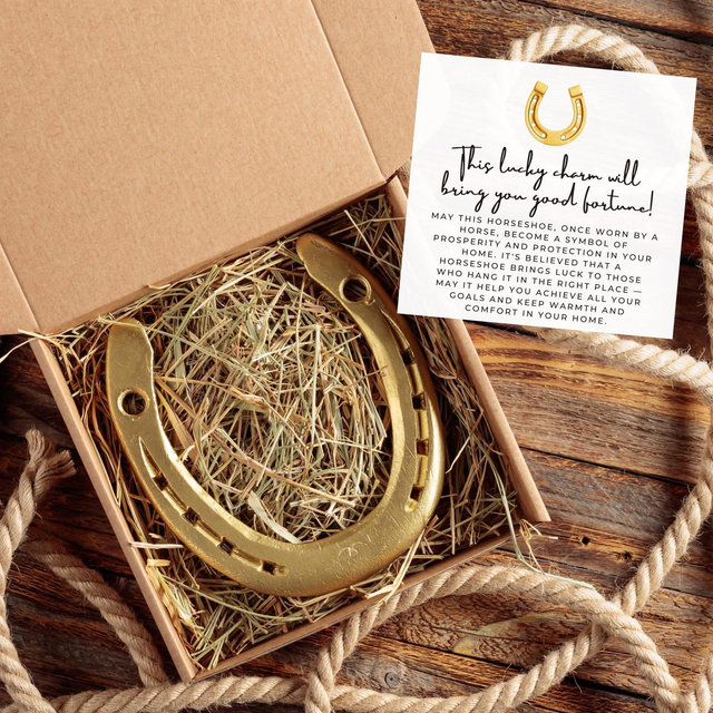 Personalized Lucky Horseshoe Gift: Real Horse-Worn, Engraved
