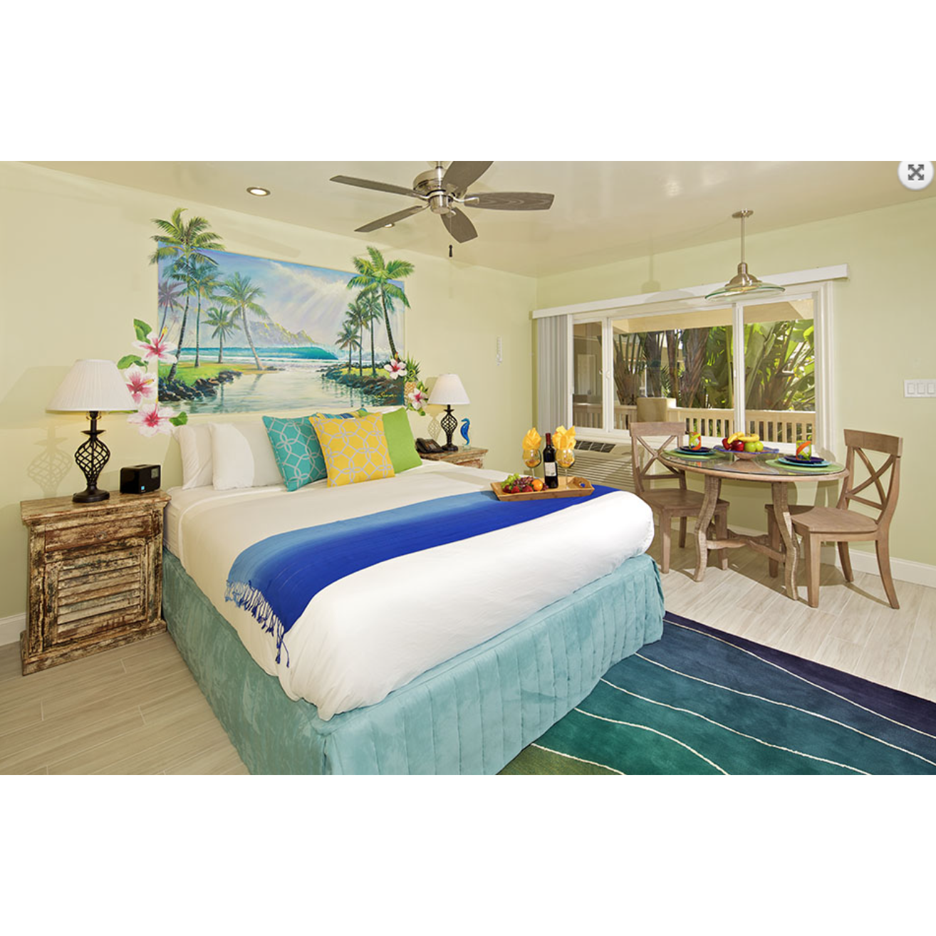 One of the rooms that would be great for 2 people. One king bed and a pullout couch! Share as friends or a couple!