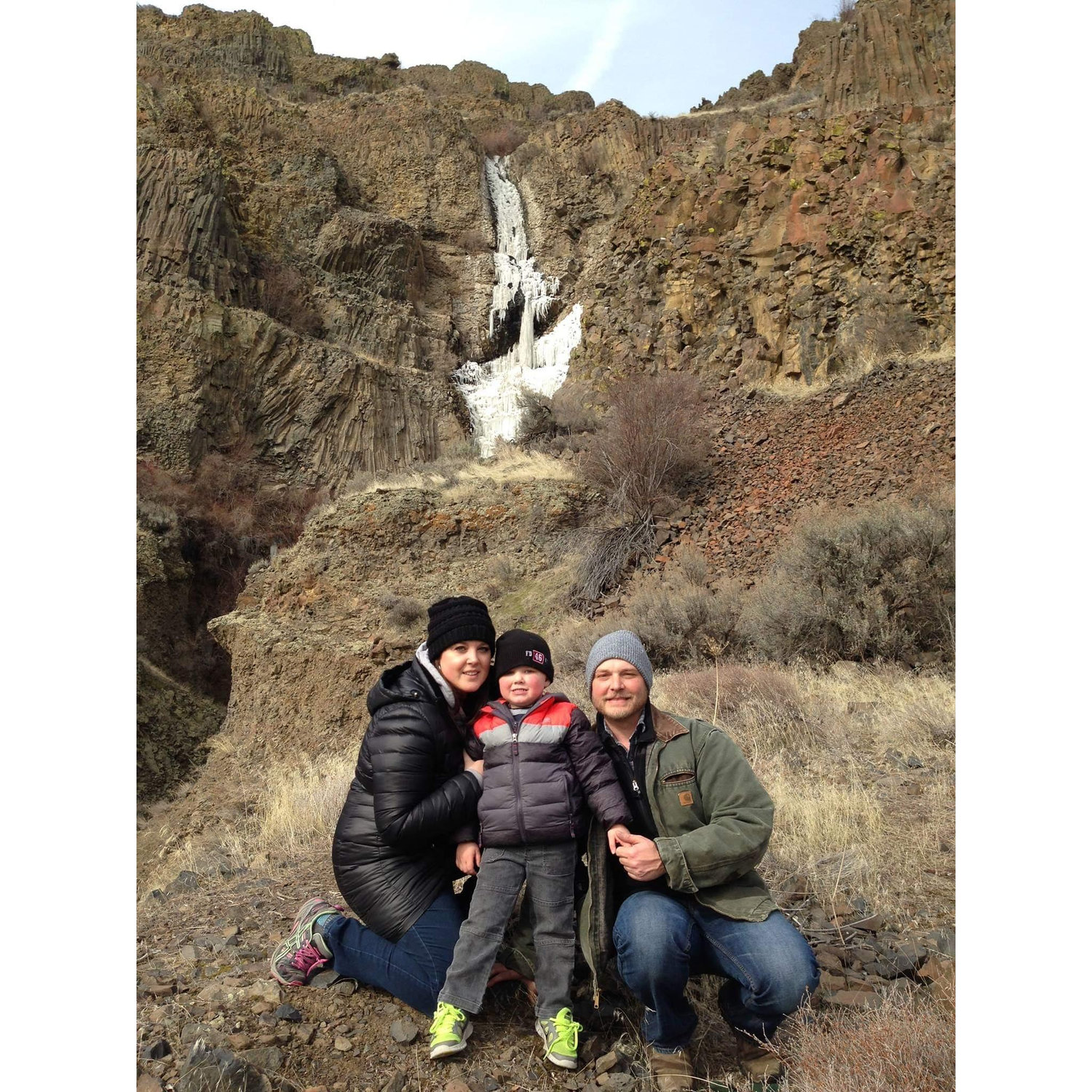 Waterfall hike near Blue Lake.